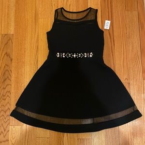 Girl’s Black Mesh Dress